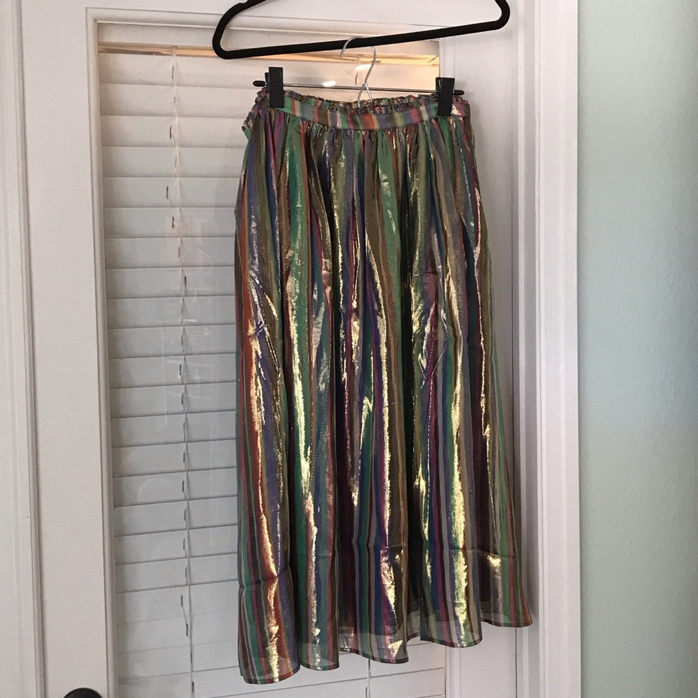 Multicolor Metallic Striped Skirt
Emily McCarthy NWT
